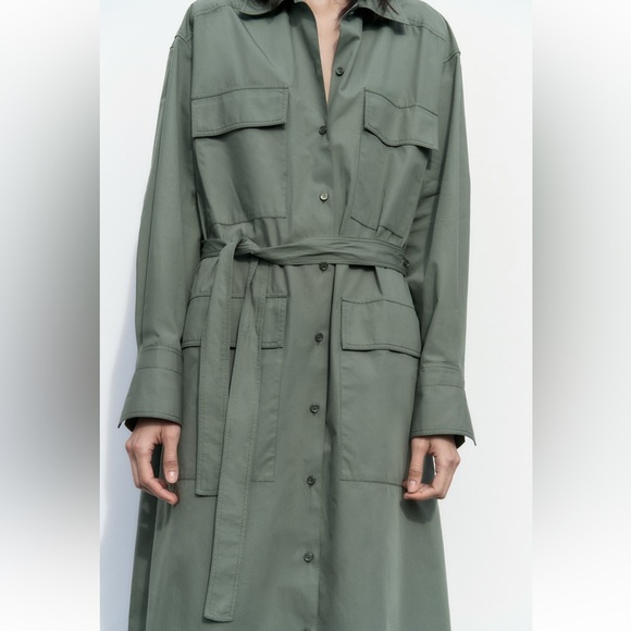 ✨SALE✨ ZARA MULTI-POSITIONAL SHIRTDRESS ✨SALE✨ - Picture 7 of 16